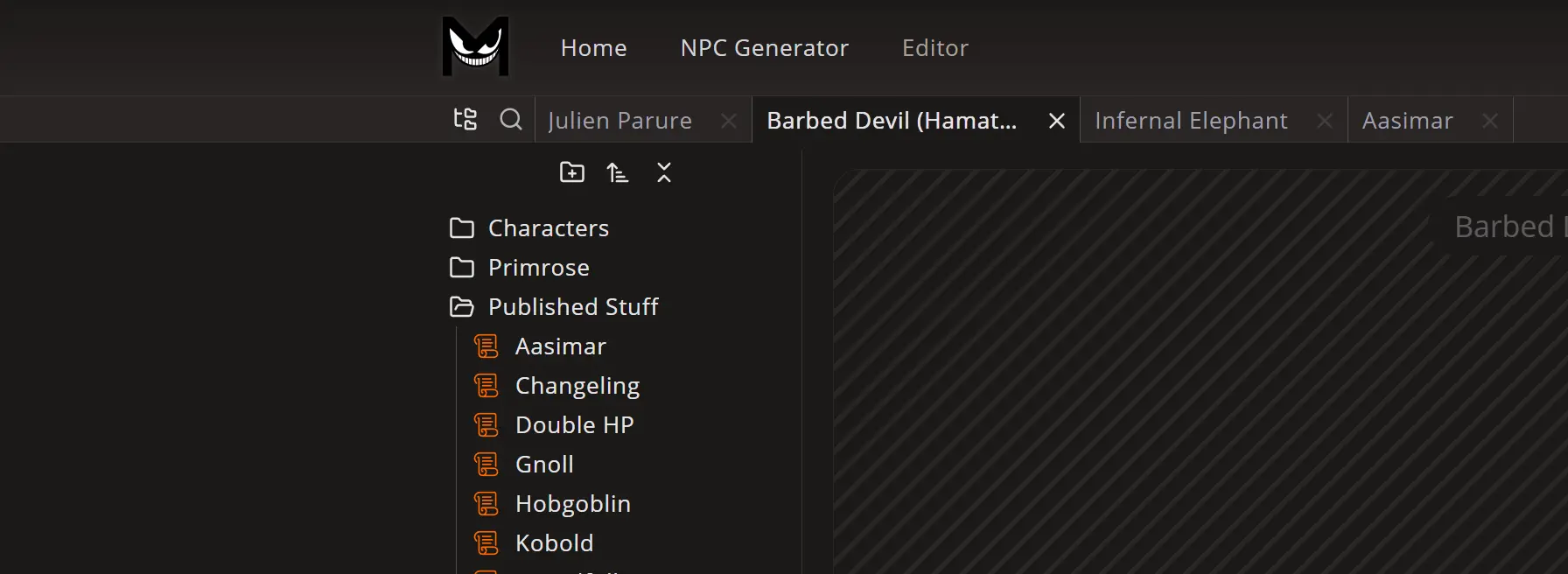 A screenshot of the file manager